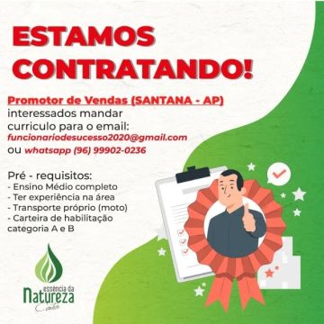 Vagas de emprego [Macapá e Santana]