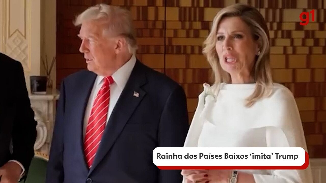 VÍDEO: Rainha dos Países Baixos 'imita' Trump durante encontro