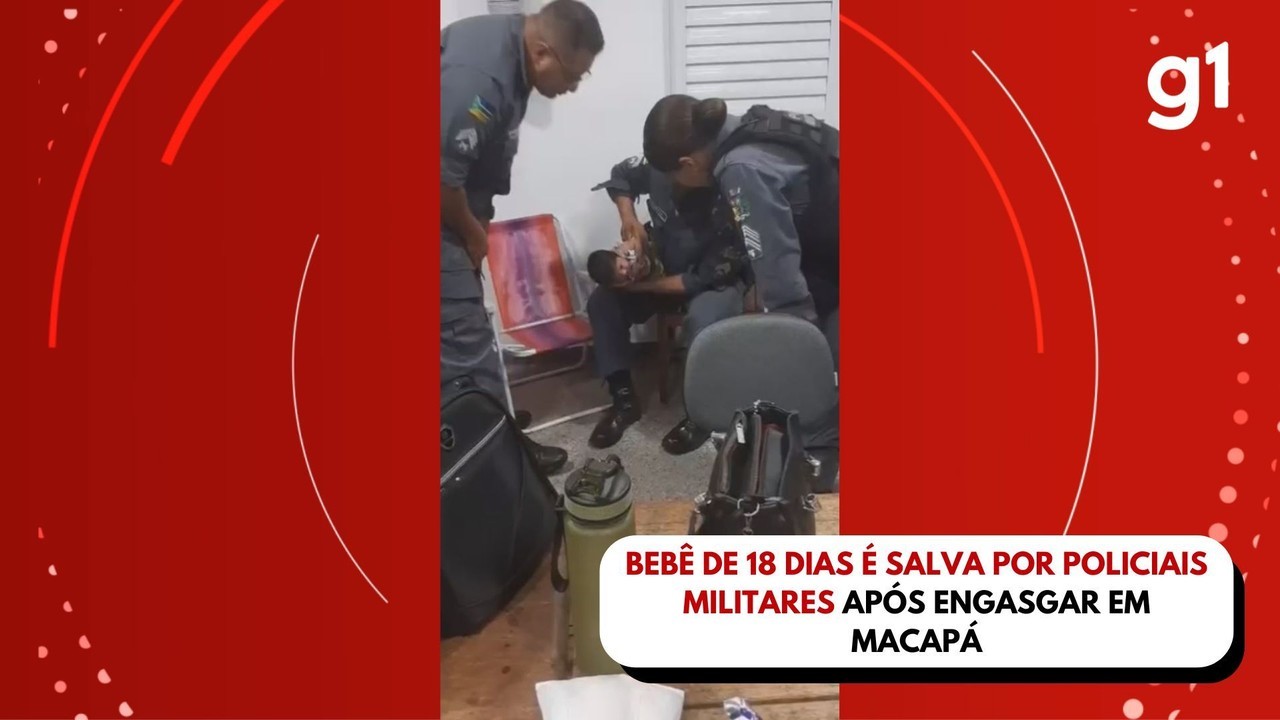 Bebê de 18 dias é salva por policiais militares após engasgar em Macapá; VÍDEO