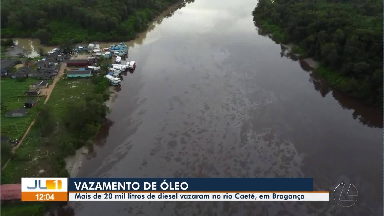 Embarcação tomba e causa vazamento  de óleo diesel no Rio Caeté, no Pará