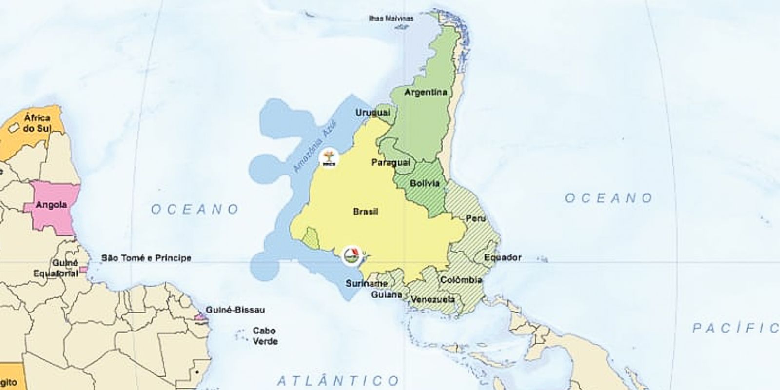 IBGE lança mapa-múndi invertido, com o Sul no topo