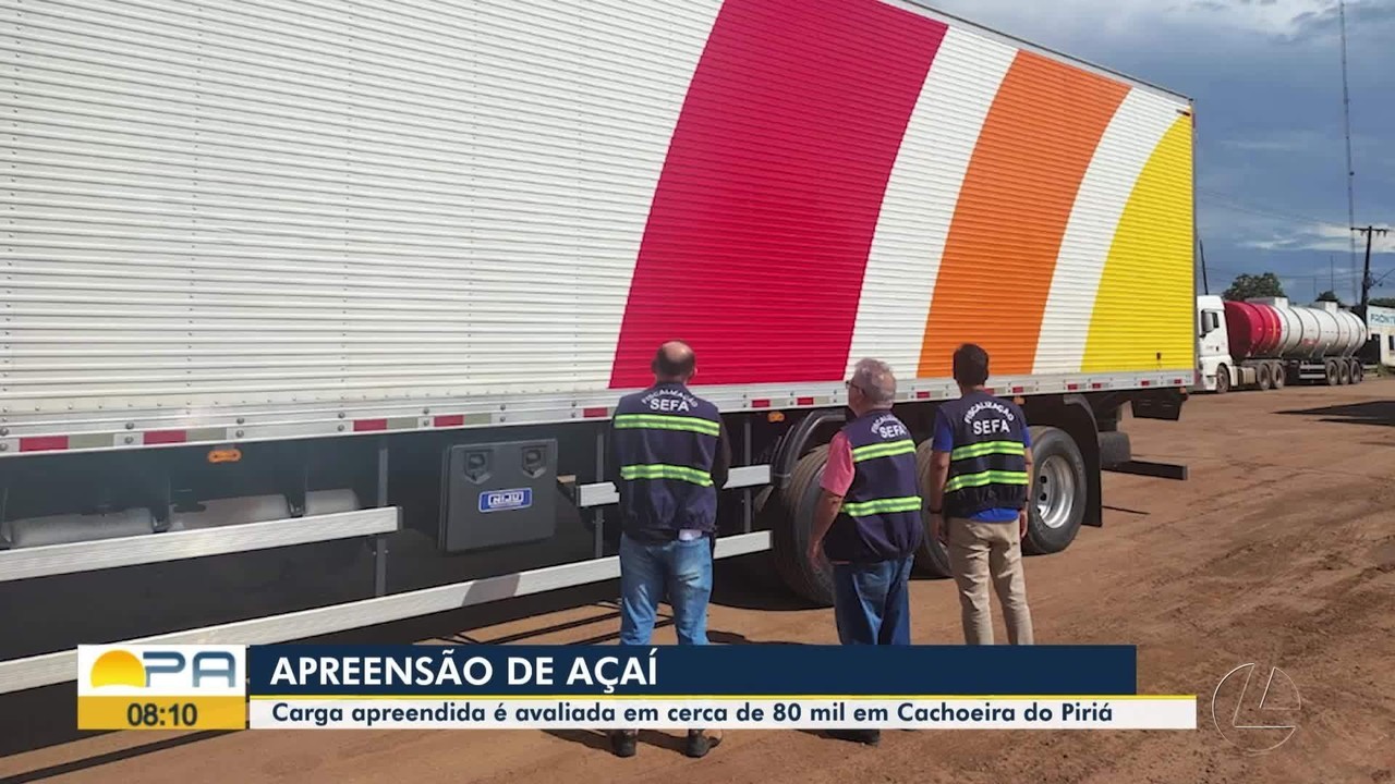 Carga com 16 toneladas de açaí é apreendida por irregularidade fiscal no nordeste do Pará